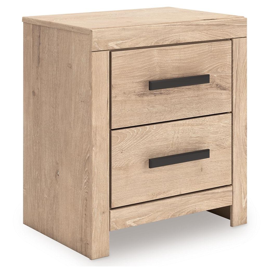 Sanginlane - Tan - Two Drawer Night Stand