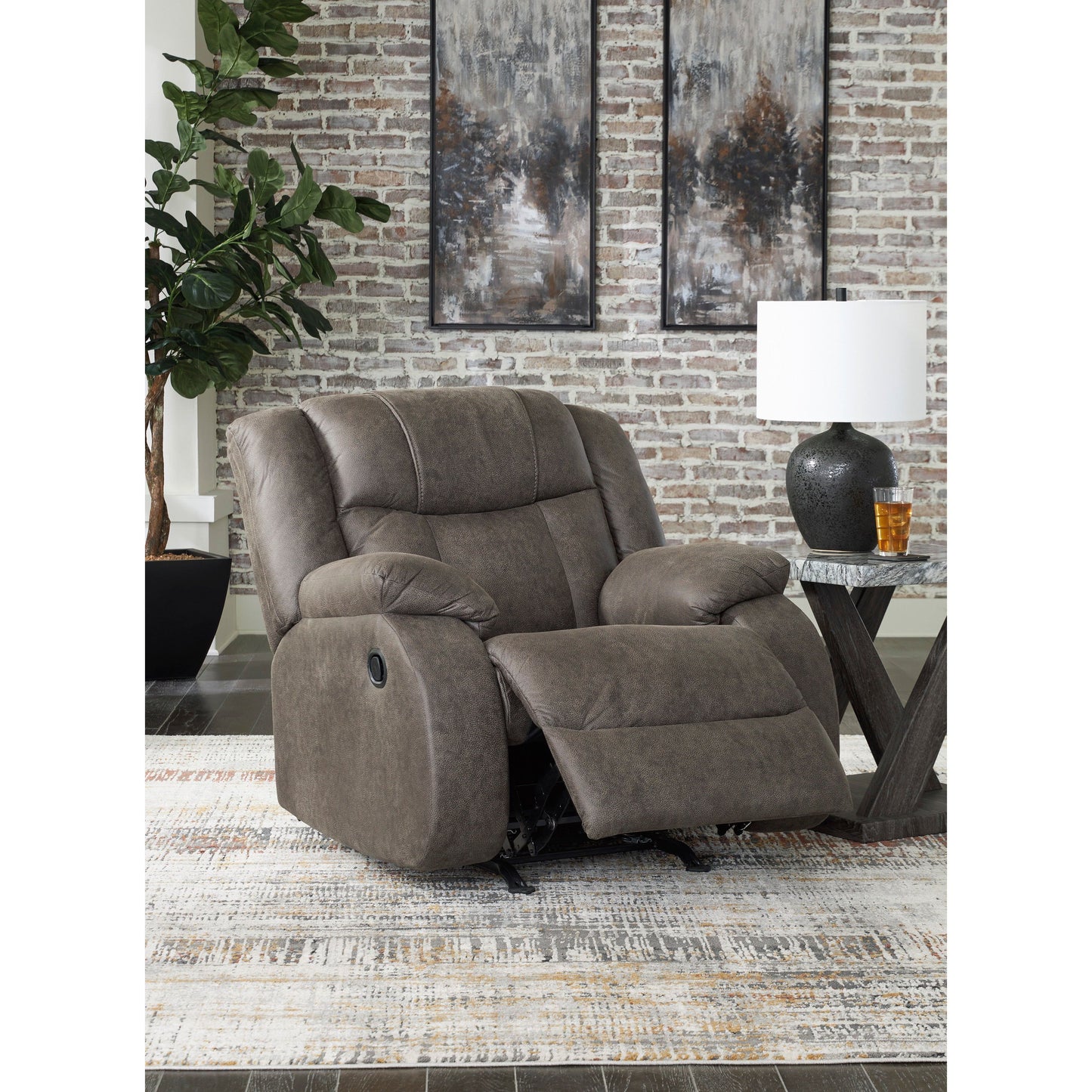 FIRST BASE RECLINING CHAIR - GUNMETAL