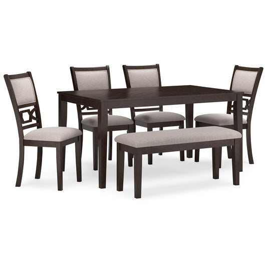 Langwest - Brown - Dining Room Table Set (Set of 6)