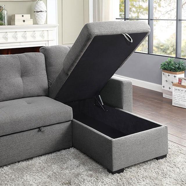 FLORENCE SLEEPER SOFA CHAISE - GRAY