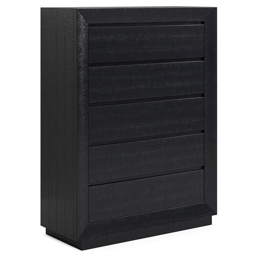 Londer - Five Drawer Chest - Black