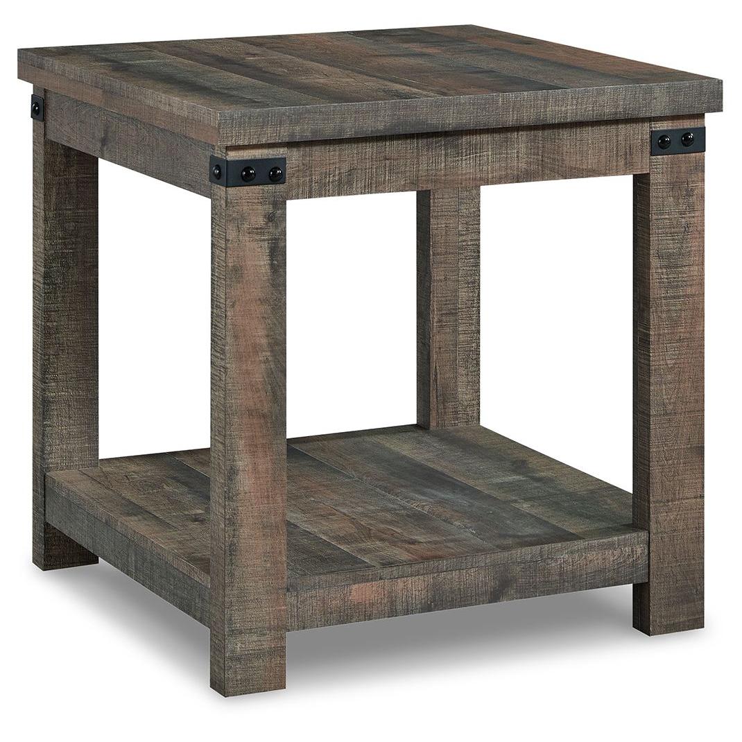 Hollum - Rustic Brown - Square End Table