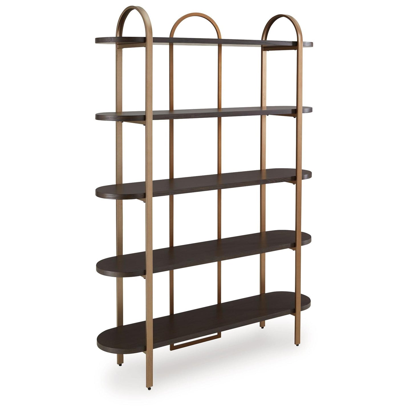 Brentmour - Brown / Gold Finish - Bookcase