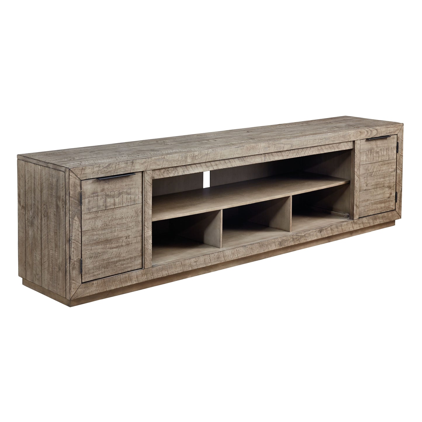 Krystanza - Weathered Gray - Xl TV Stand W/Fireplace Option