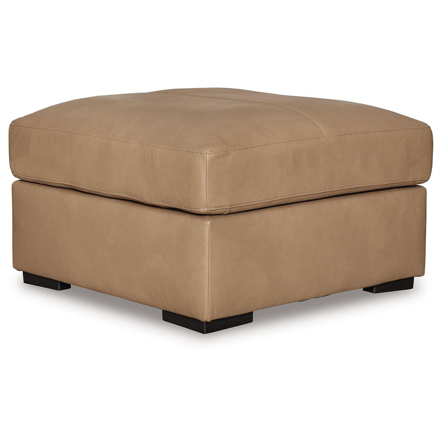 Bandon - Toffee - Oversized Accent Ottoman - Leather Match