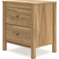 Bermacy - Light Brown - Two Drawer Night Stand