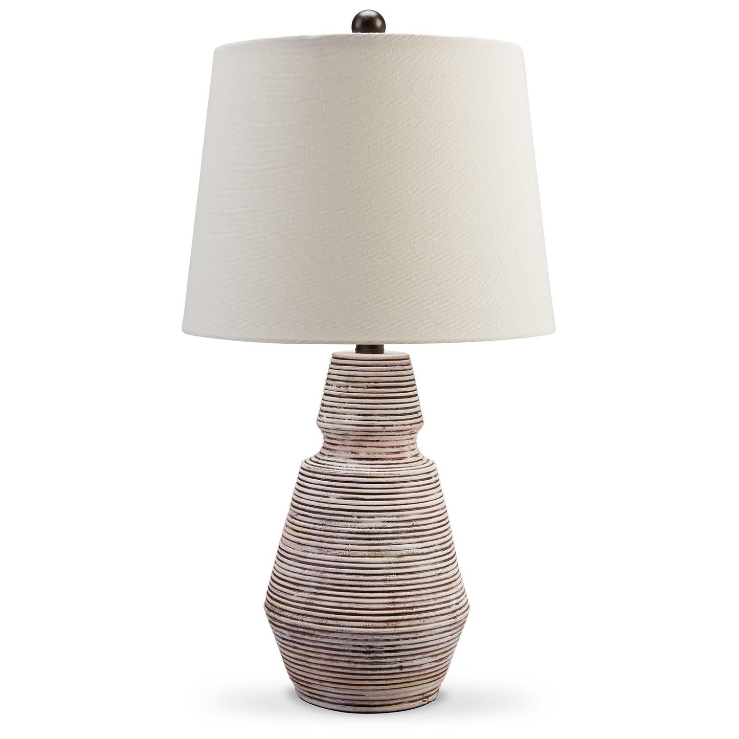 Jairburns - Brick Red / White - Poly Table Lamp (Set of 2)