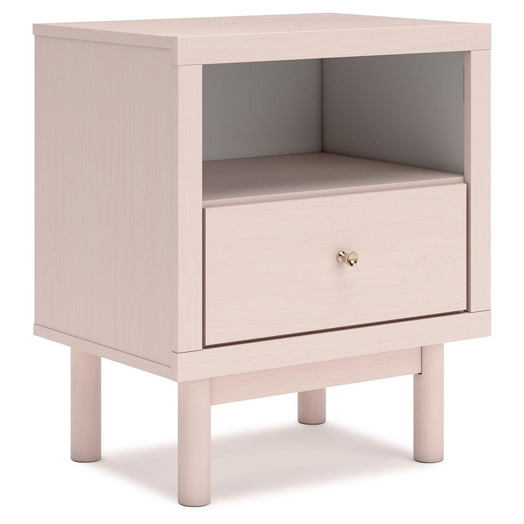 Wistenpine - Blush - One Drawer Night Stand