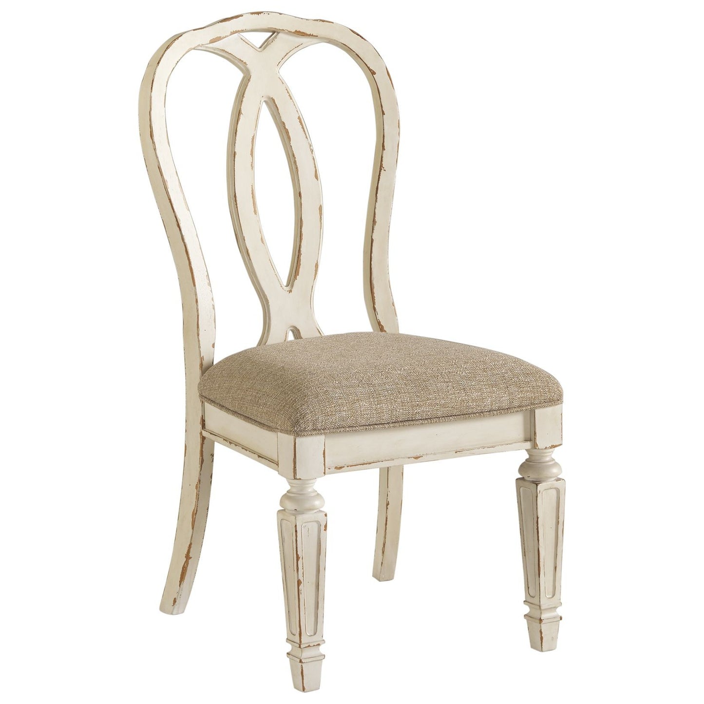 Realyn - Chipped White - Dining Uph Side Chair (Set of 2) - Ribbonback