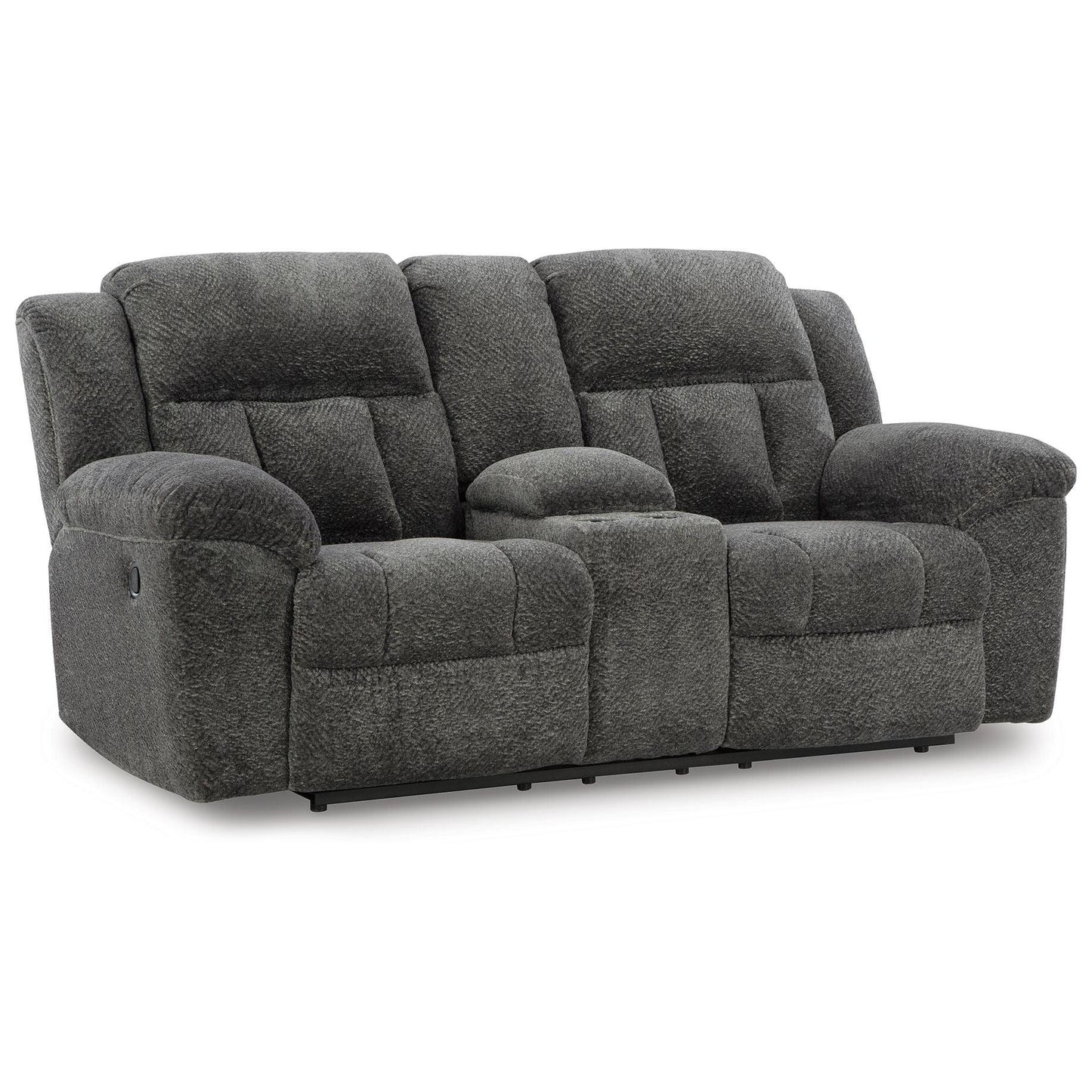 Frohn - Graphite - Dbl Reclining Loveseat With Console - Fabric