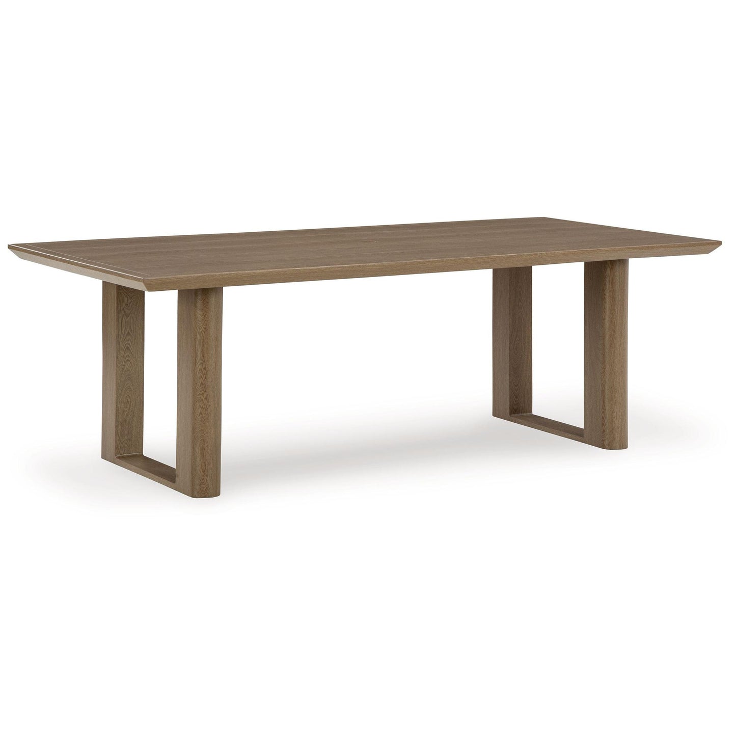 Serene Bay - Dark Brown - Rectangular Dining Table With Umbrella Option