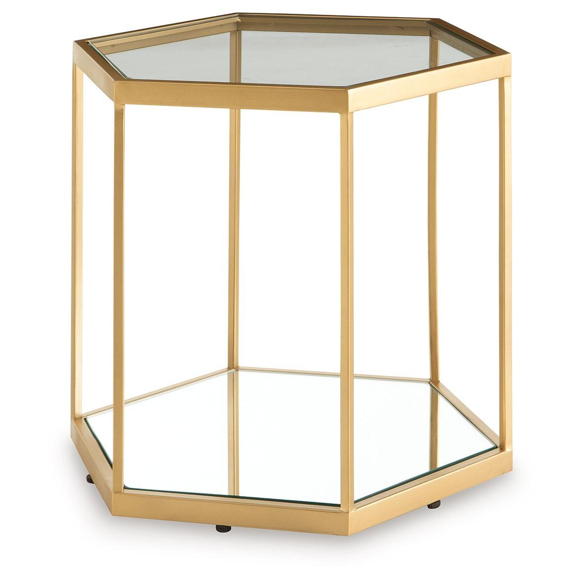 Veerwick - Gold Finish - Accent Cocktail Table