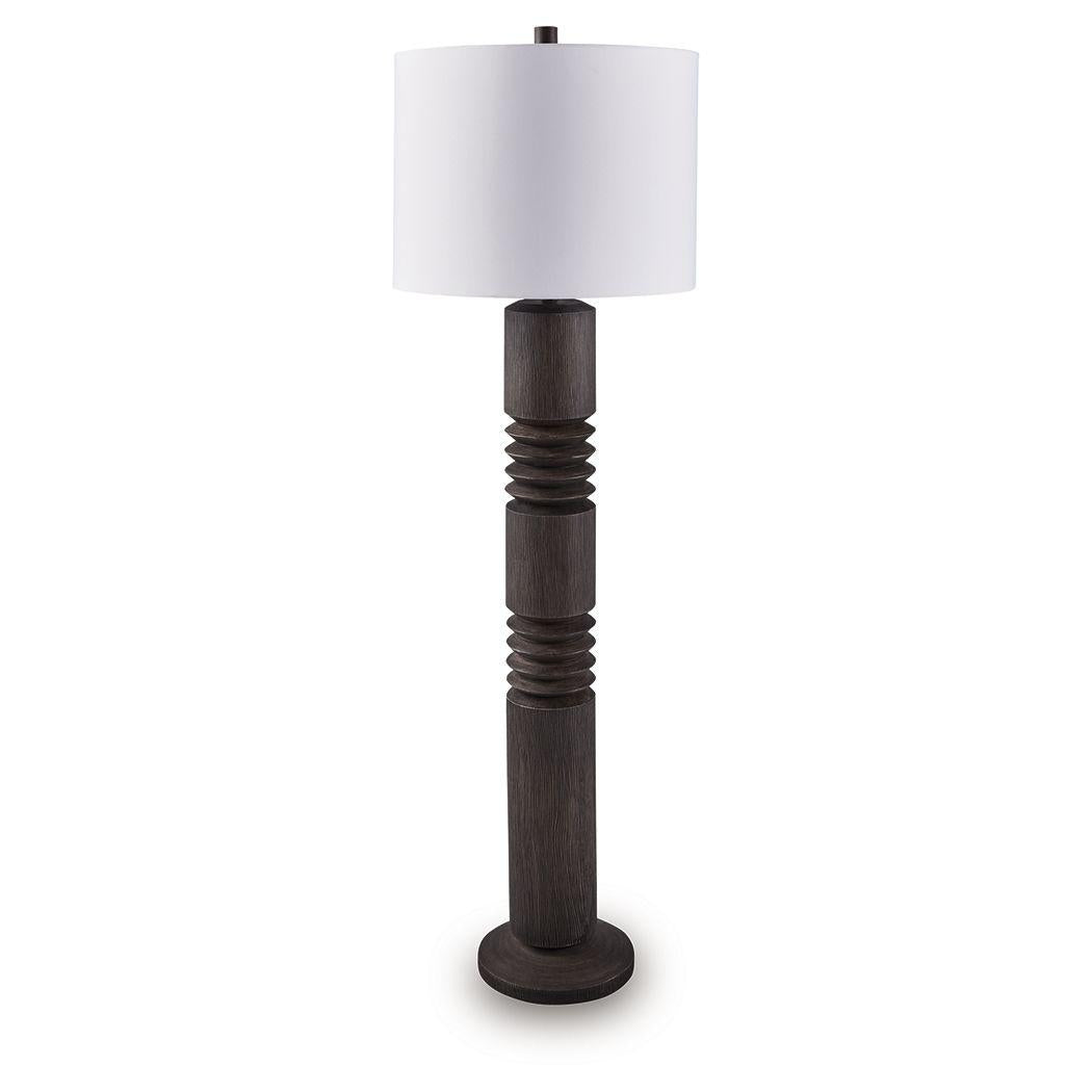Fainwell - Distressed Black - Poly Floor Lamp