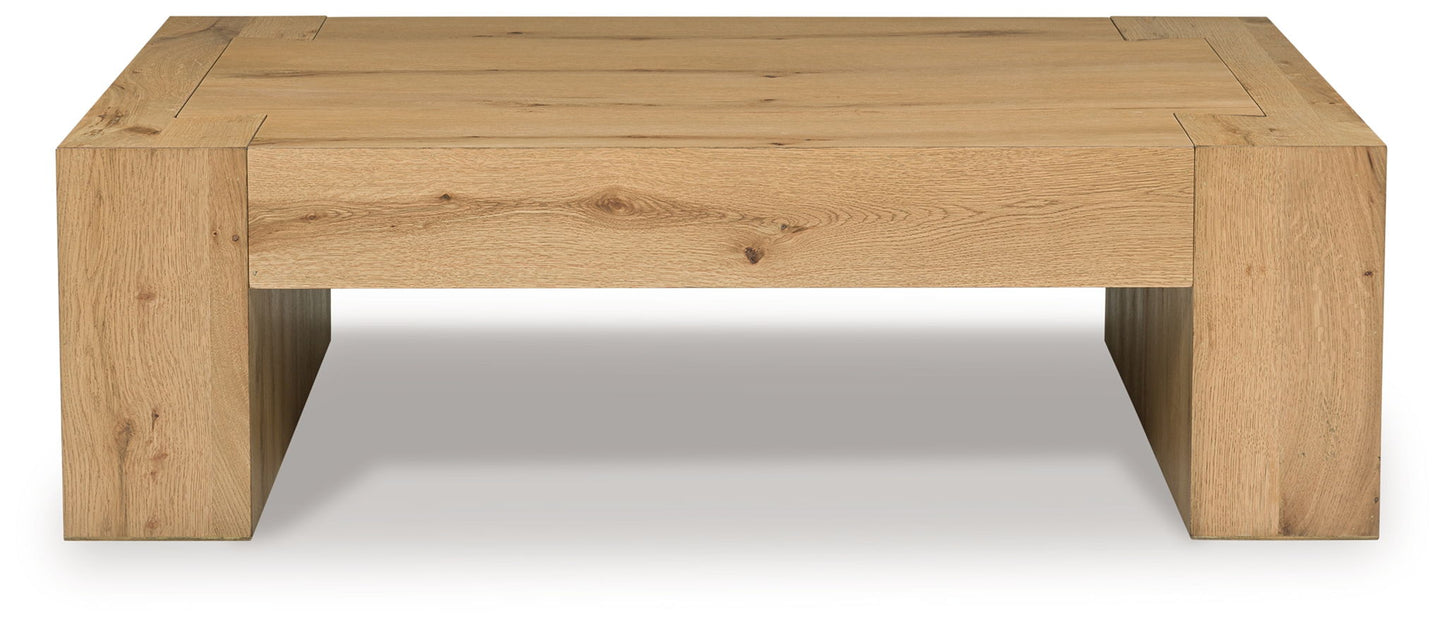 Bracken - Light Brown - Rectangular Cocktail Table