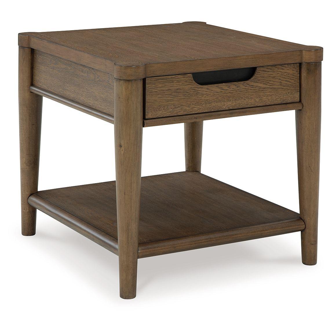Roanhowe - Brown - Rectangular End Table