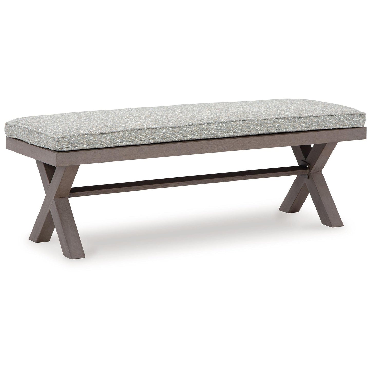 Hillside Barn - Gray / Brown - Bench With Cushion