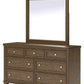 Shawbeck - Medium Brown - Dresser And Mirror