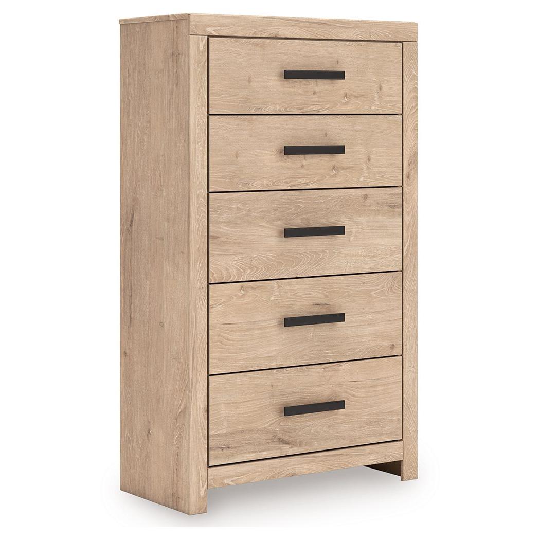 Sanginlane - Tan - Five Drawer Chest