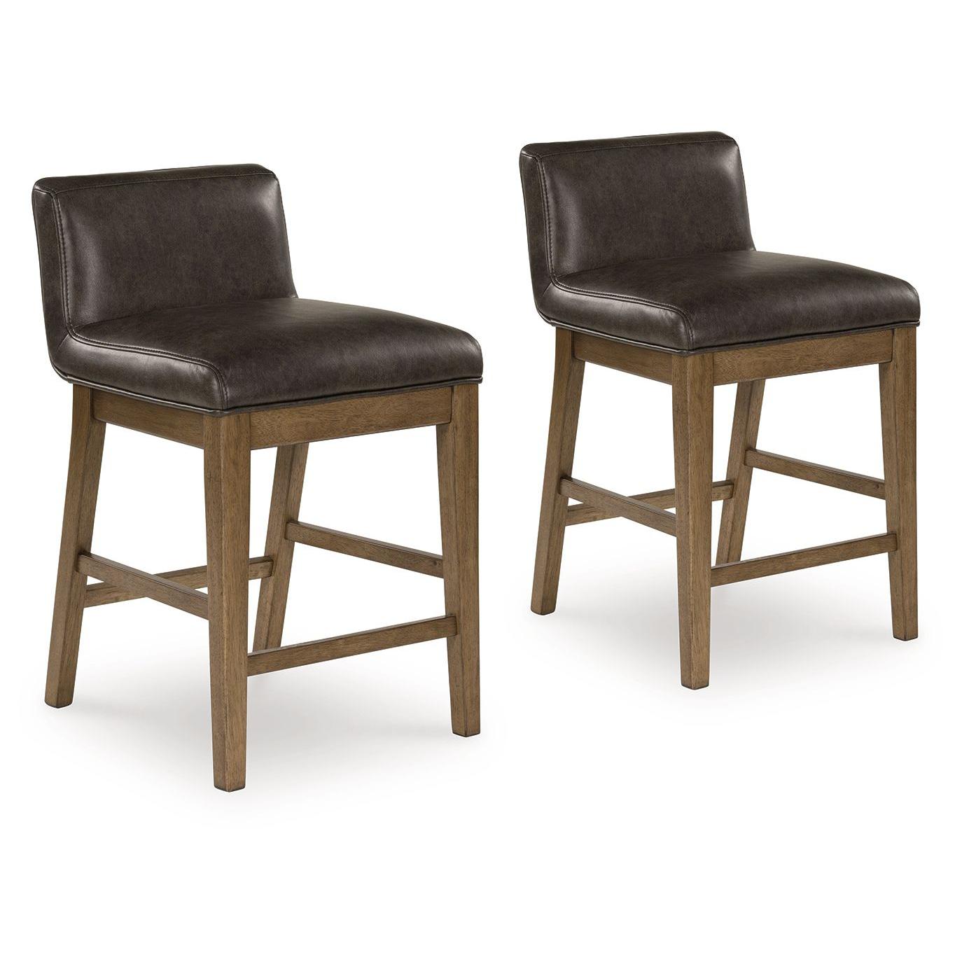 Cabalynn - Two-tone Brown - Upholstered Barstool (Set of 2)