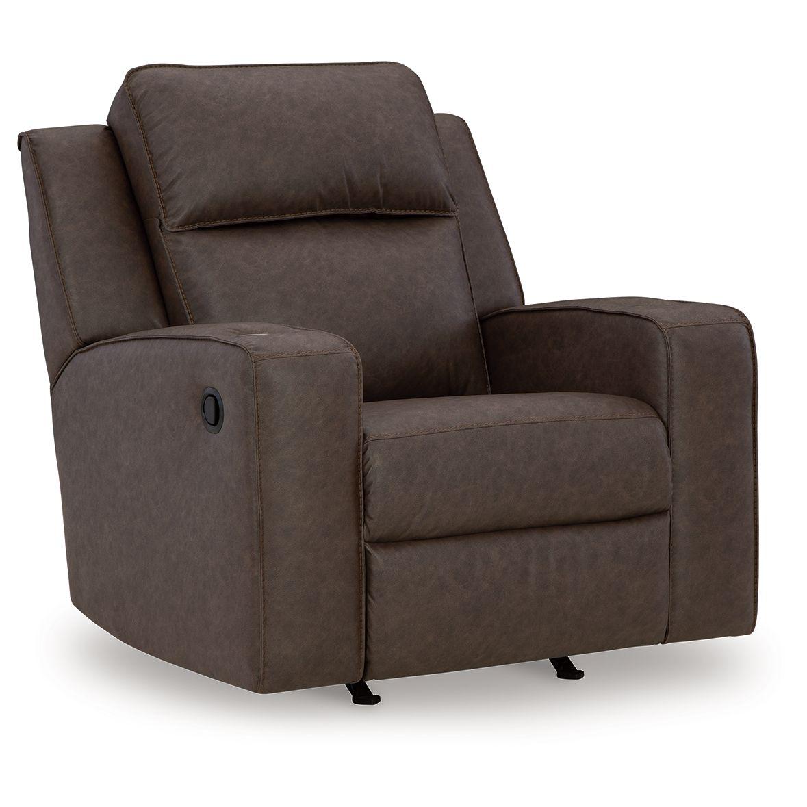 Lavenhorne - Granite - Rocker Recliner - Faux Leather