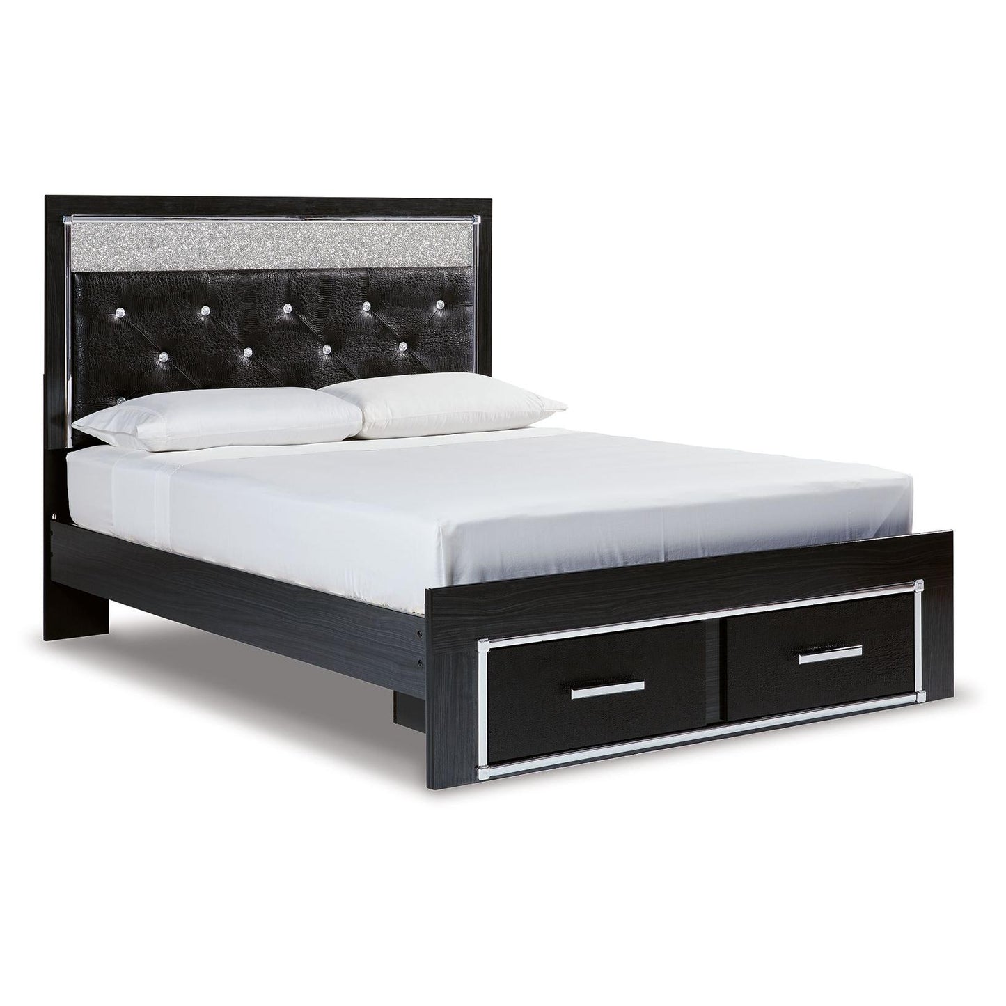 Kaydell - Upholstered Panel Storage Platform Bed