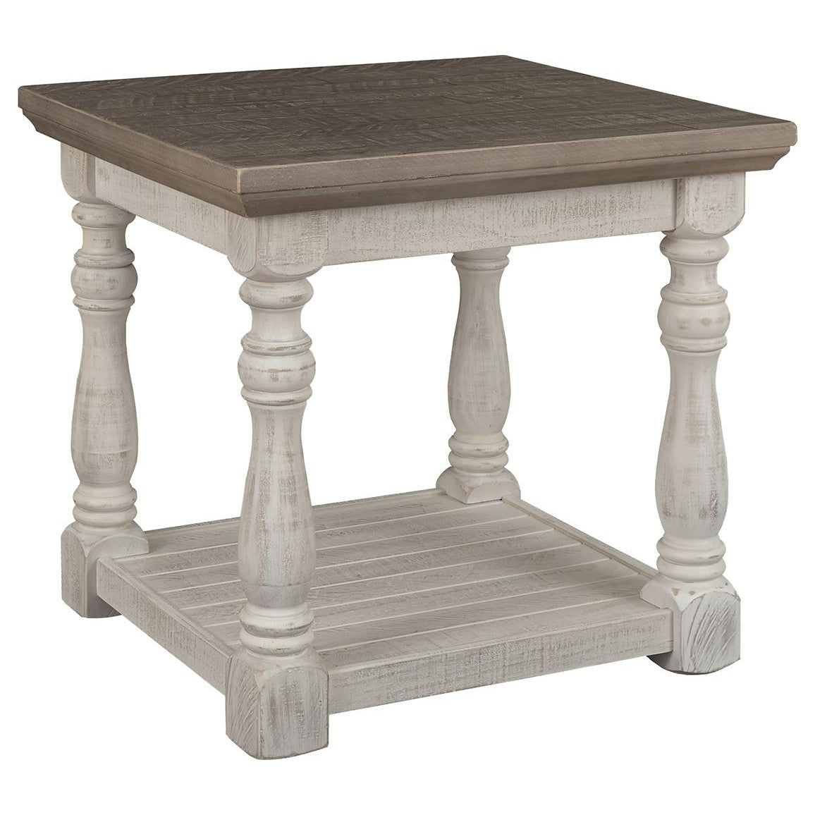 Havalance - Gray / White - Rectangular End Table