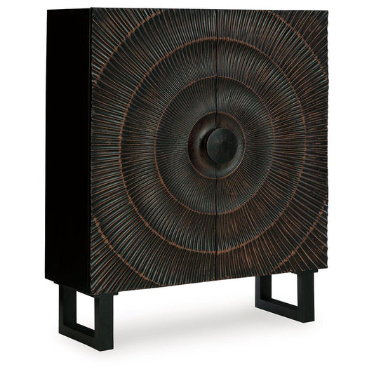 Fosterman - Distressed Black - Accent Cabinet