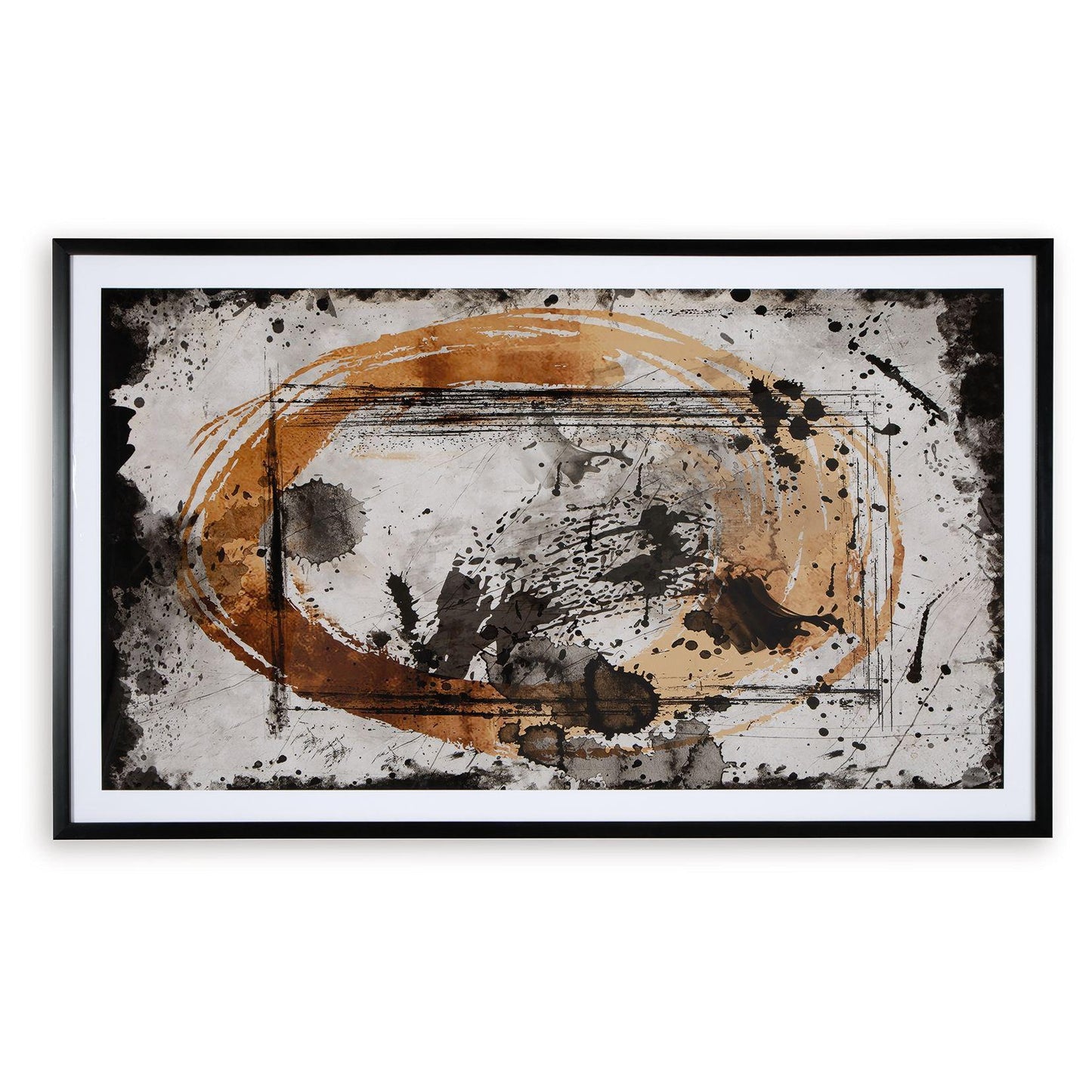 Clefting - Black / Caramel / Tan - Wall Art