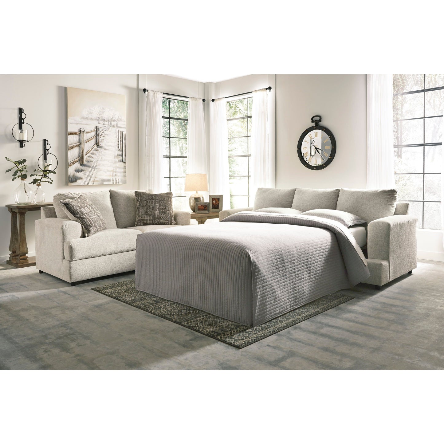SOLETREN QUEEN SOFA SLEEPER - STONE