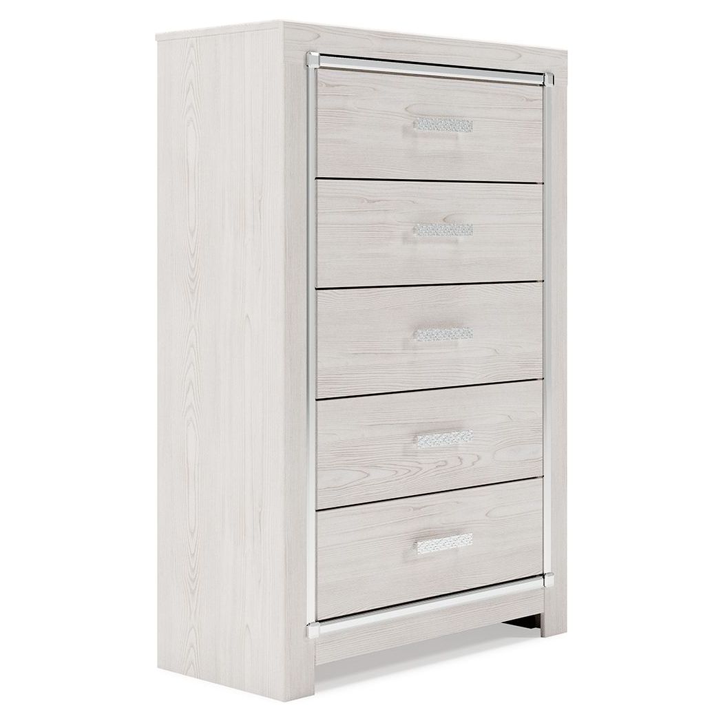 Altyra - White - Five Drawer Chest