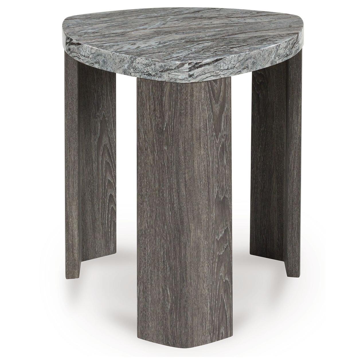 Surmour - Gray / Brown - Triangle End Table