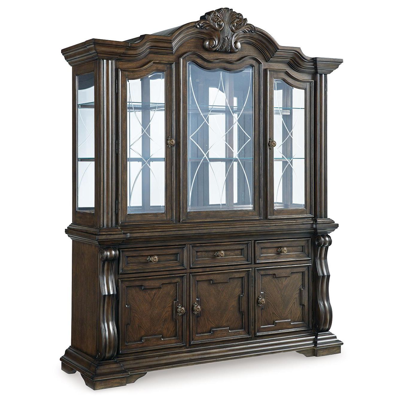 Maylee - Dark Brown - Dining Buffet And Hutch