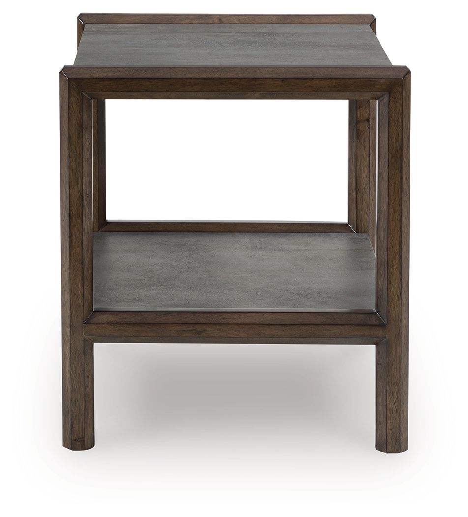 Kallenny - Brown / Gray - Rectangular End Table