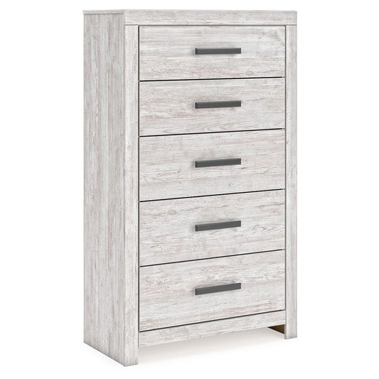 Cayboni - Whitewash - Five Drawer Chest