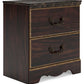 Glosmount - Two-tone - Two Drawer Night Stand