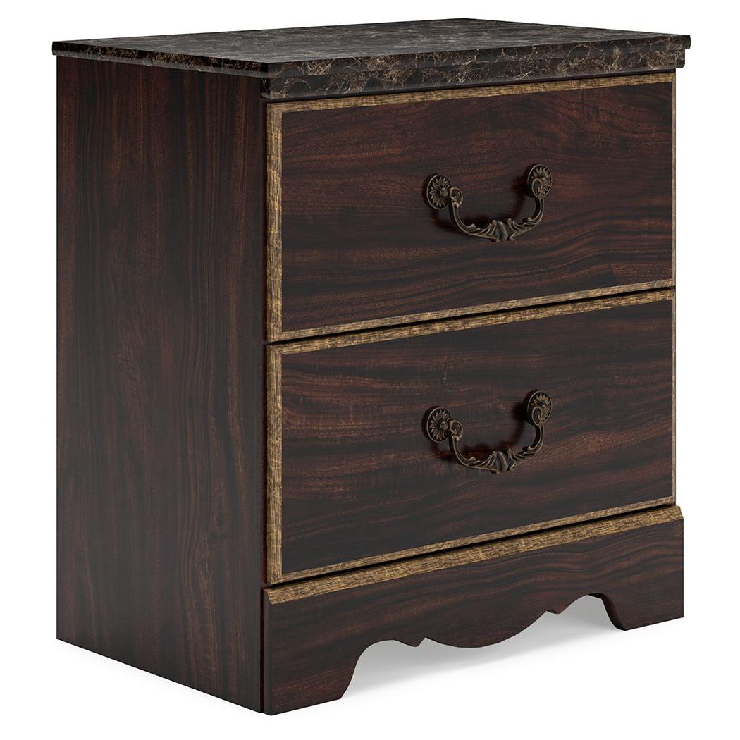 Glosmount - Two-tone - Two Drawer Night Stand