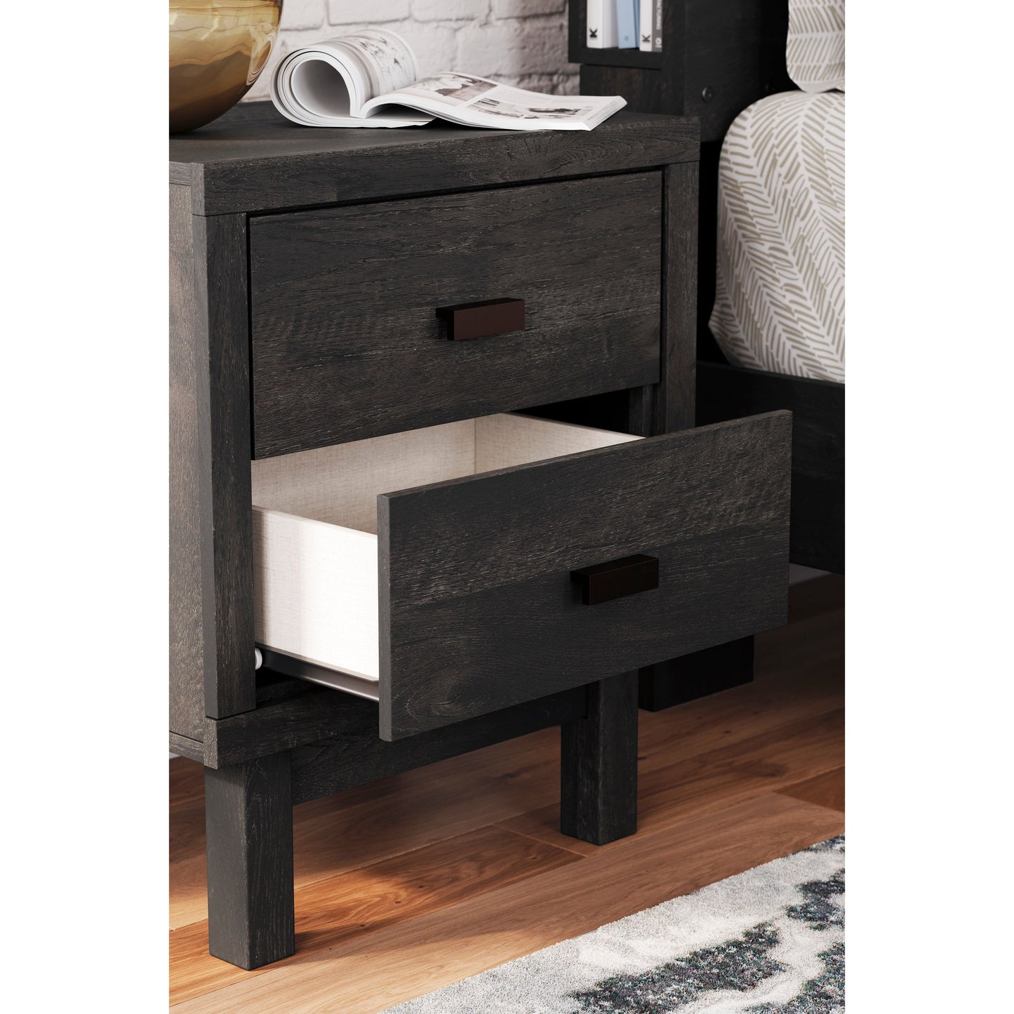 TORETTO NIGHTSTAND - CHARCOAL