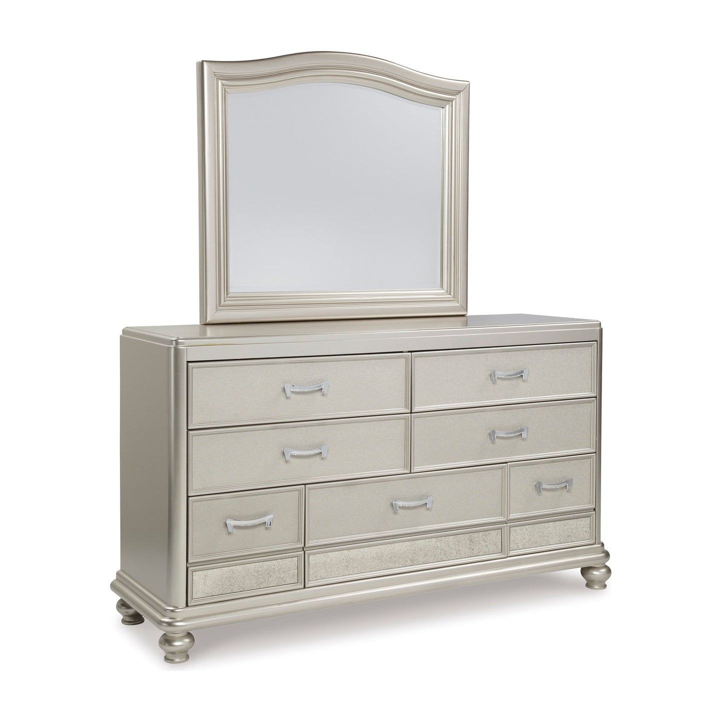 CORALAYNE DRESSER/ MIRROR- SILVER