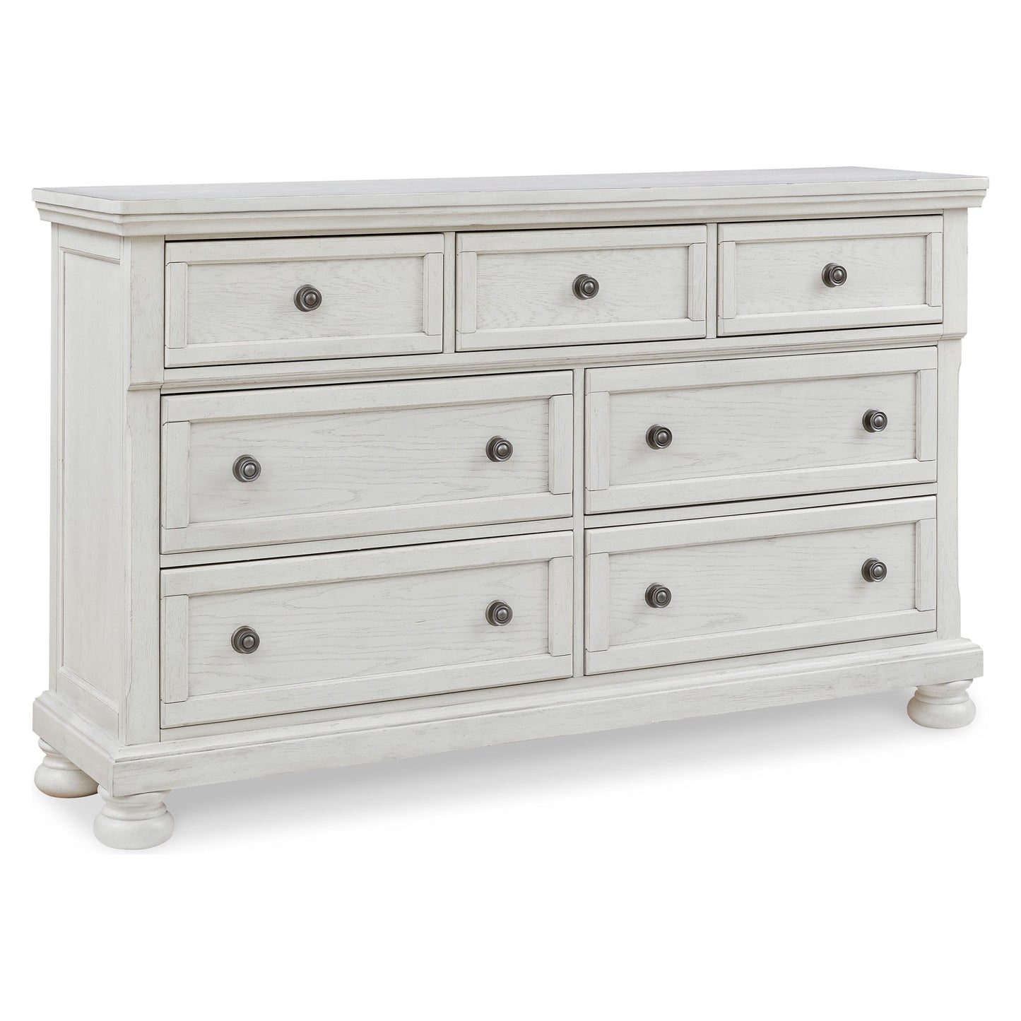 ROBBINSDALE DRESSER/MIRROR - ANTIQUE WHITE