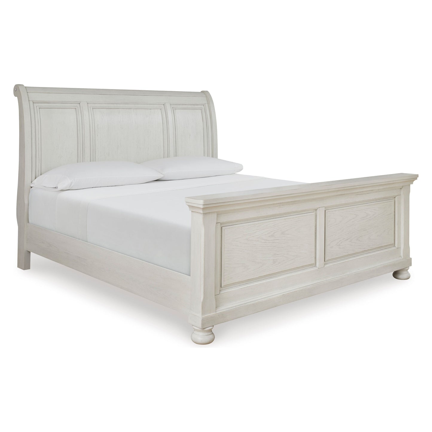 ROBBINSDALE SLEIGH BED - ANTIQUE WHITE
