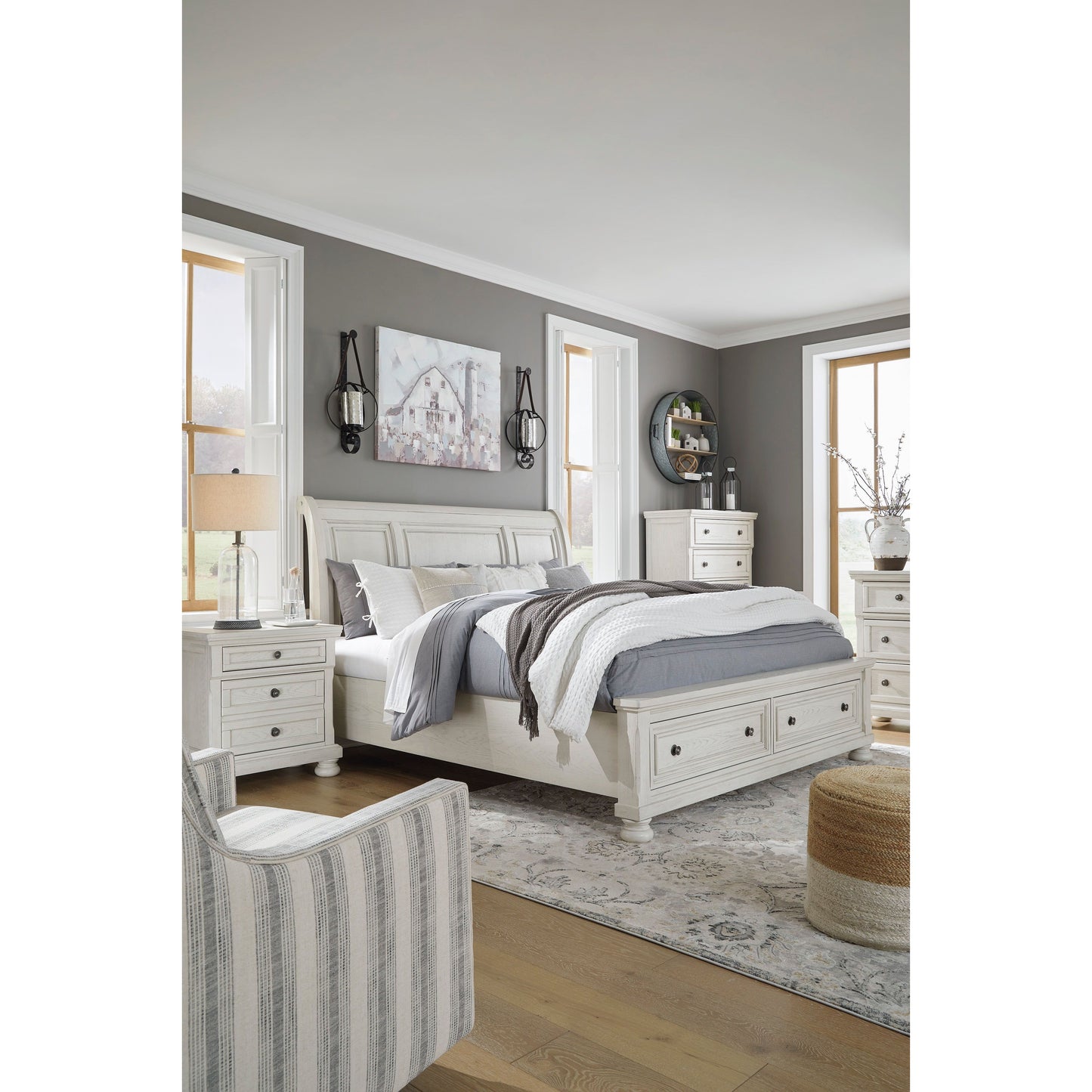 ROBBINSDALE STORAGE BED - ANTIQUE WHITE