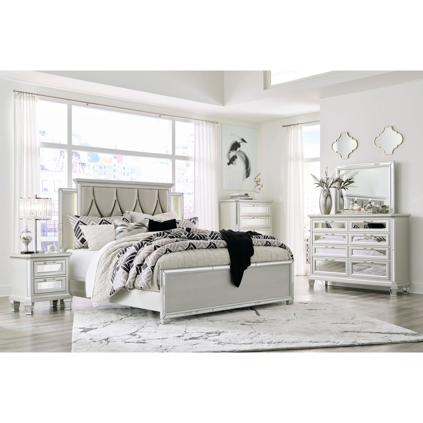 LINDENFIELD DRESSER / MIRROR - SILVER