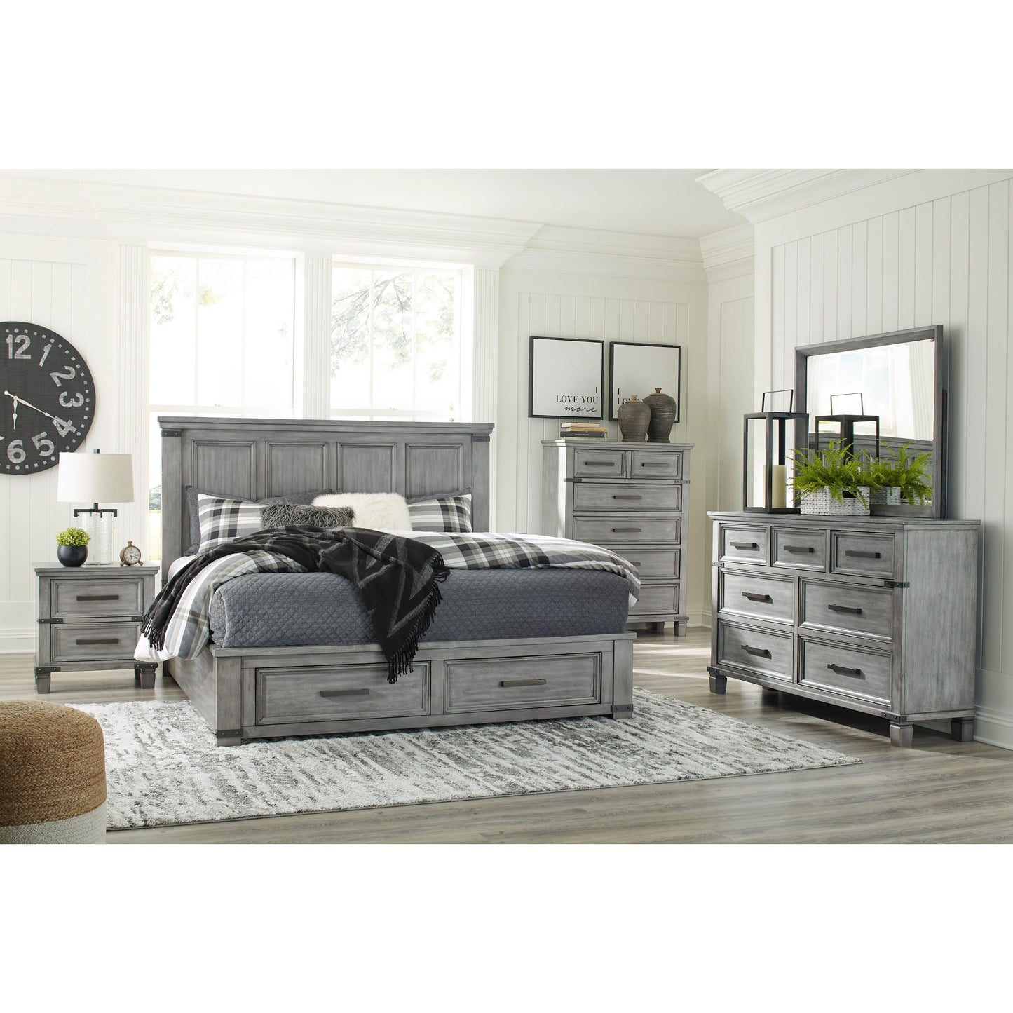 RUSSELYN DRESSER/MIRROR - GRAY