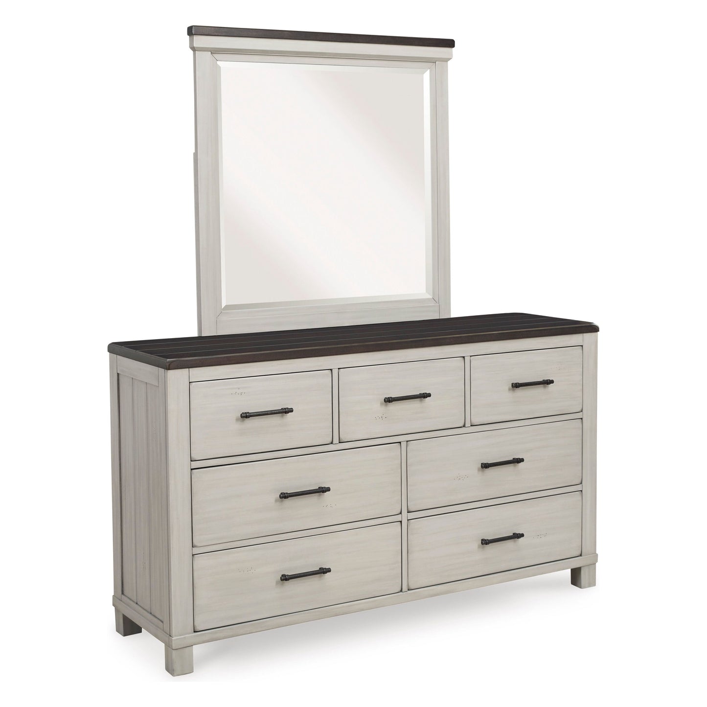 DARBORN DRESSER / MIRROR - GRAY / BROWN