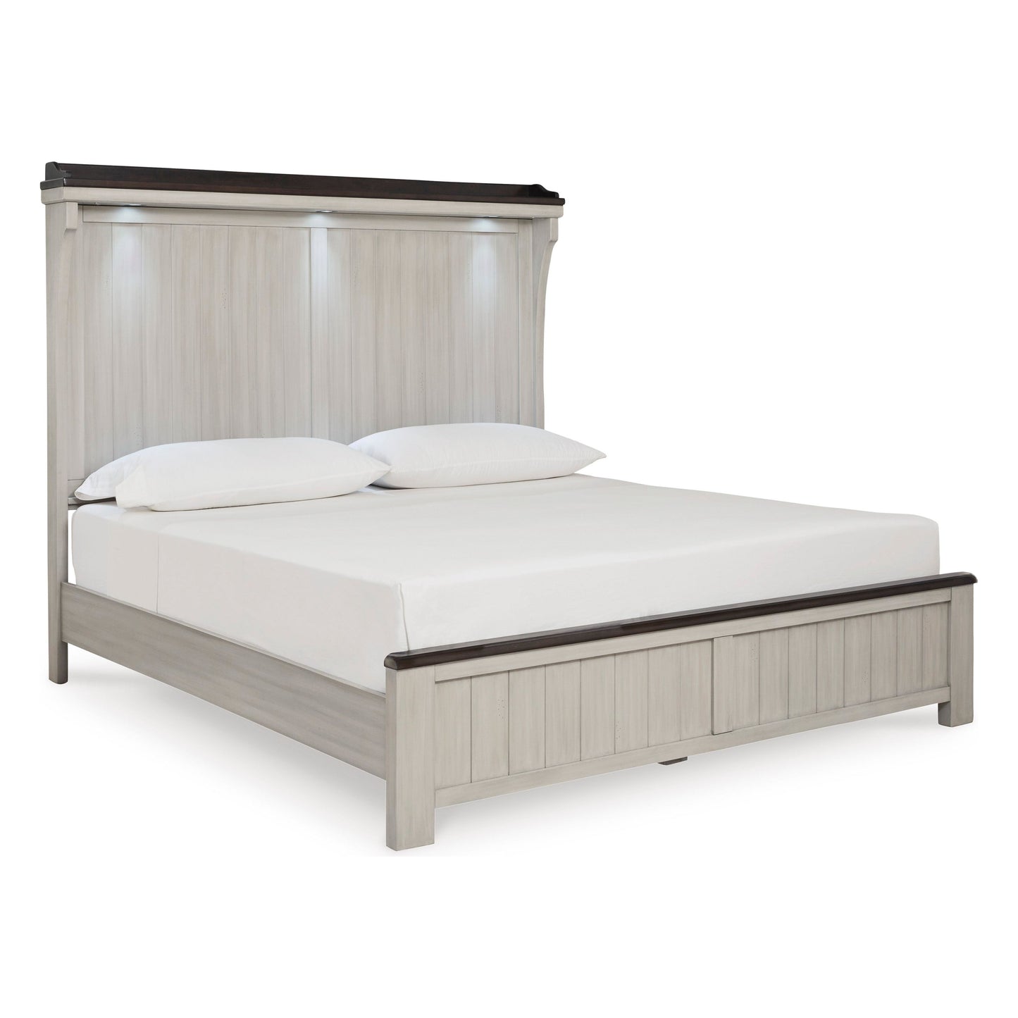 DARBORN PANEL BED - GRAY/BROWN