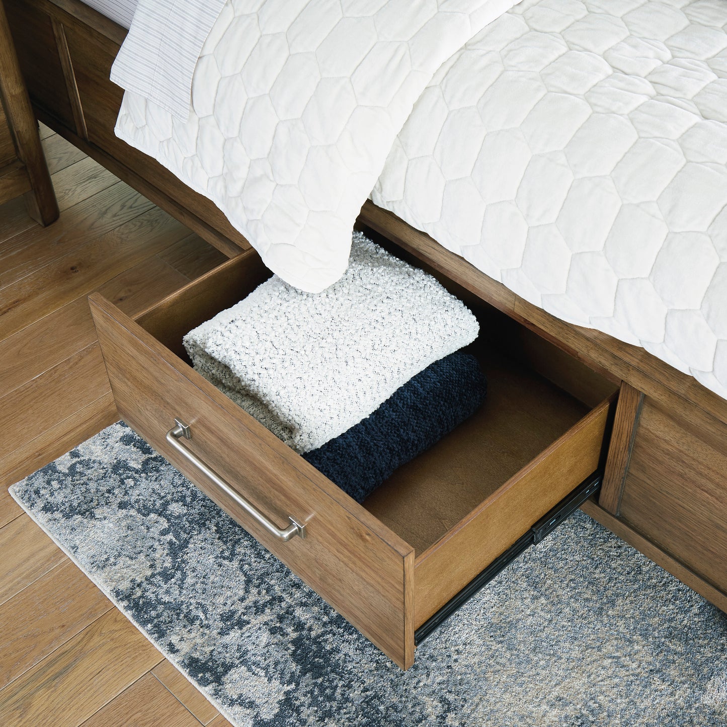 CABALYNN STORAGE BED - LIGHT BROWN