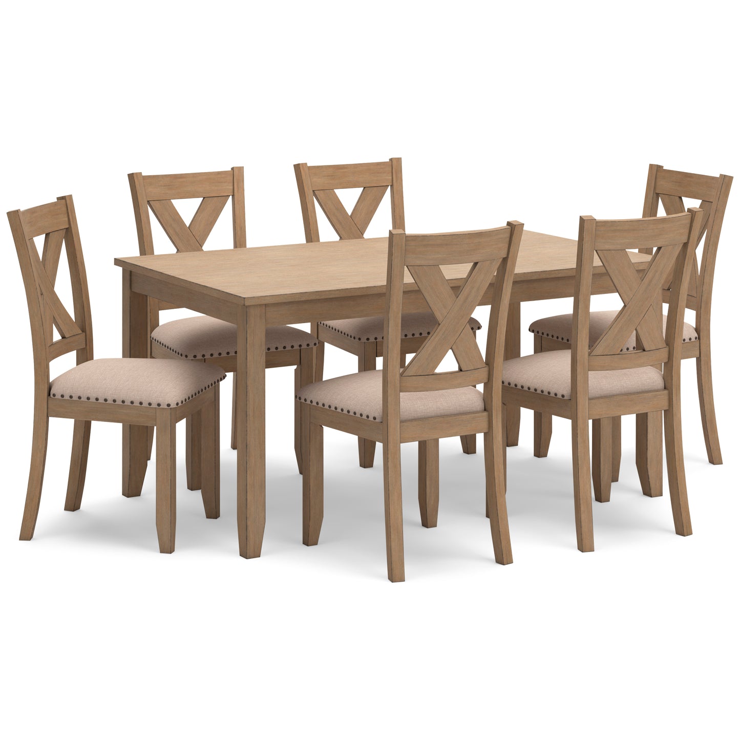 SANBRIAR DINING SET - TABLE & 6 CHAIRS