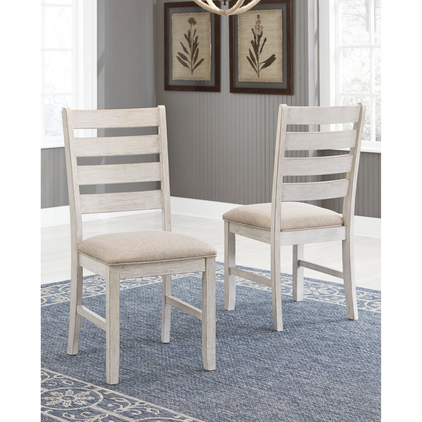 SKEMPTON DINING SET - 6 CHAIRS , TABLE , BENCH