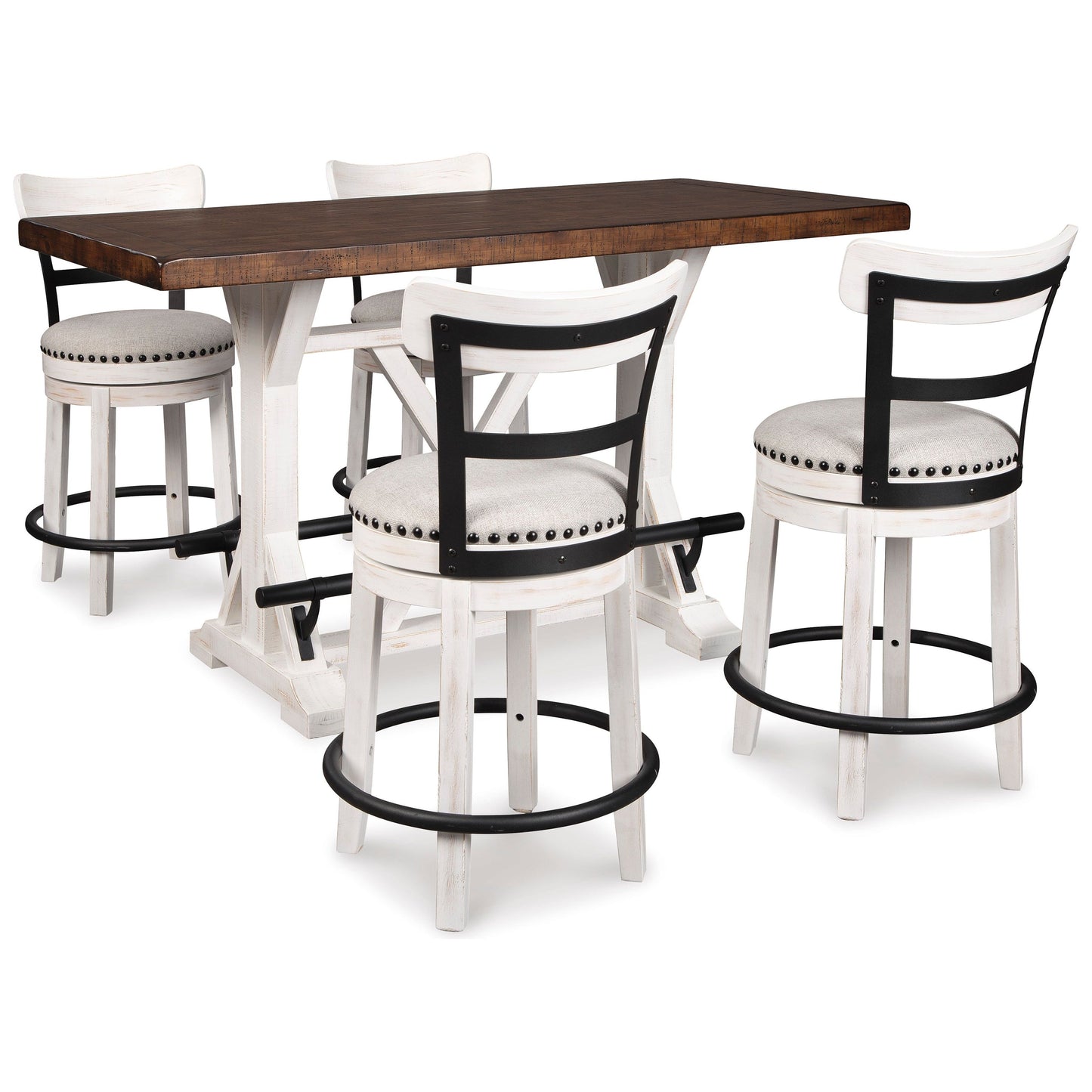 VALEBECK COUNTER DINING SET - 4 STOOLS & TABLE