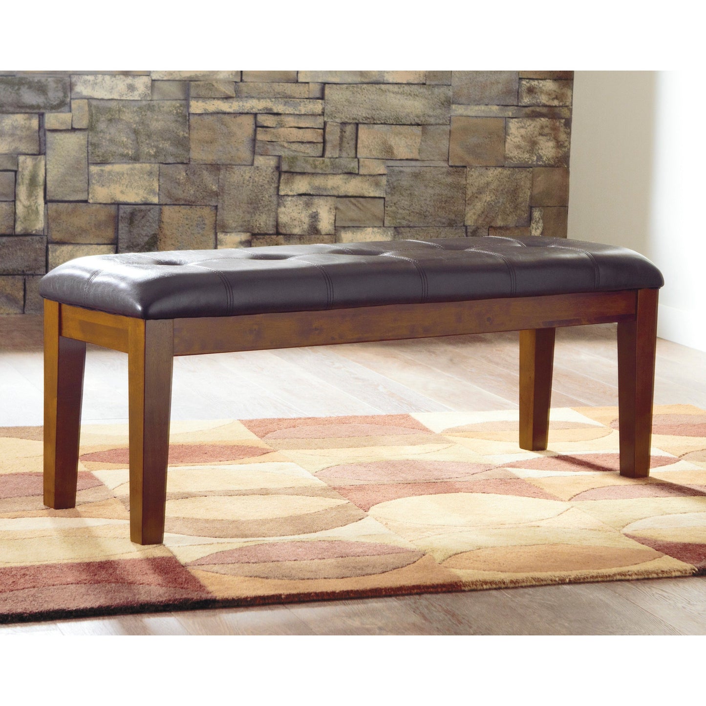 RALENE DINING SET - MEDIUM BROWN